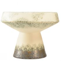 Artículo Cuenco decorativo cuenco de cerámica crema gris-verde Ø20cm H16cm