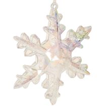 Artículo Copos de nieve decorativos, decoración invernal, iridiscentes, Ø14–15 cm, 2 piezas
