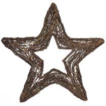 Artículo Estrellas decorativas para colgar estrellas de sauce natural 48cm 2ud