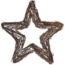 Artículo Estrellas decorativas para colgar decoración de pared sauce naturaleza 40cm 2ud