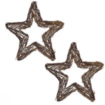 Artículo Estrellas decorativas para colgar decoración de pared sauce naturaleza 40cm 2ud