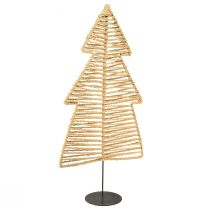 Artículo Árbol de Navidad decorativo rafia metal natural negro 30×11,5×60cm