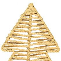 Artículo Árbol de Navidad decorativo rafia metal natural negro 30×11,5×60cm