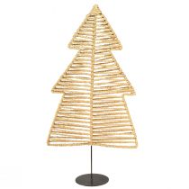 Artículo Árbol de Navidad decorativo rafia metal natural negro 30×11,5×60cm