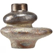 Artículo Jarrón decorativo jarrón decorativo de cerámica aspecto metálico 19×18×16cm