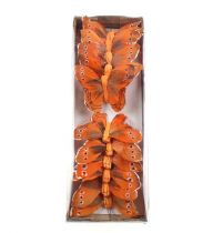 Artículo Mariposa deco en alambre Naranja 8cm 12pcs