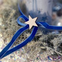 Artículo Cinta decorativa Terciopelo cinta de terciopelo azul 10mm 20m