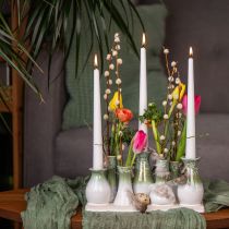 Artículo Jarrones decorativos de cerámica en bandeja, decoración versátil para el hogar, 26cm