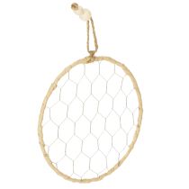 Artículo Anillos colgantes decorativos de rafia metálica, Ø20cm, 4 piezas, decoración de pared estilo boho, decoración de ventana