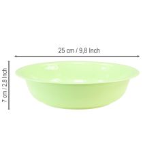 Artículo Bol decorativo de metal con aspecto esmaltado, verde lima, 25 cm.
