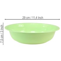 Artículo Bol decorativo de metal, verde, con aspecto esmaltado, Ø29cm