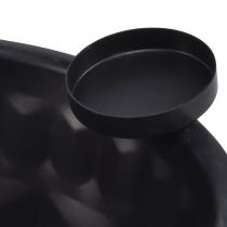 Artículo Cuenco decorativo de metal en negro – Diseño Gugelhupf, 26 cm – Elegante portavelas para un ambiente acogedor