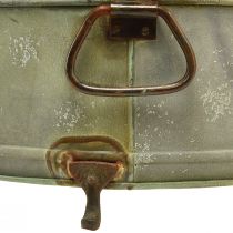 Artículo Cuenco decorativo con pie mango de metal óxido 42/46,5 cm juego de 2