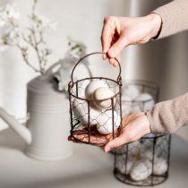 Artículo Juego de cestas de alambre ideal para usar en decoración o en el jardín, 25cm, 1 juego