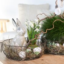 Artículo Cesta de alambre con asa marrón Ø35/30/25cm Juego de 3