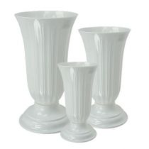 Artículo Florero de ajuste Lilia blanco Ø16 - 28cm florero de piso 1ud