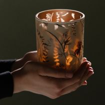 Artículo Elegante candelabro con motivo floral para un diseño armonioso de la estancia, 12,5 cm, 2 piezas