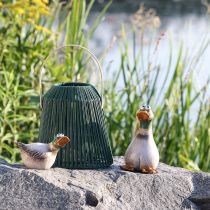 Artículo Patos decorativos de cerámica primavera drake marrón verde L15cm 2 piezas