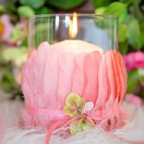 Artículo Plumas para manualidades Plumas de ganso rosa 18cm - 20cm 20g x 2uds
