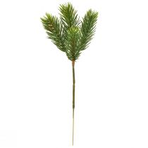 Artículo Juego de 24 ramas de abeto artificial para decoración, para uso interior y exterior, decoración de mesa y coronas navideñas, alambre floral flexible, color verde-marrón.