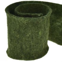 Artículo Cinta de fieltro cinta de lana fieltro artesanal rollo de fieltro verde oscuro 15cm 5m