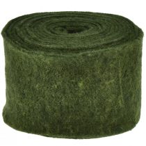 Artículo Cinta de fieltro cinta de lana fieltro artesanal rollo de fieltro verde oscuro 15cm 5m