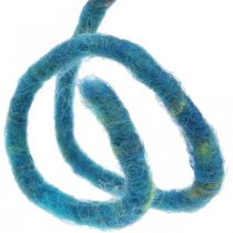 Cordón de fieltro con cordón de lana de alambre polar azul 20m