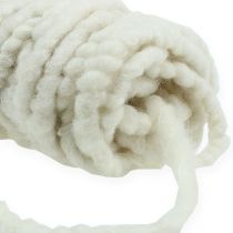 Cordón de fieltro polar Mirabell 25m blanco