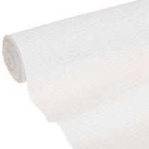 Artículo Papel crepé para floristería, blanco, 50×250 cm, 5 unidades