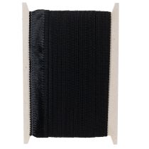 Artículo Cinta negra con flecos de 4 cm, ribete de cordón, lúrex decorativo con flecos de 25 m