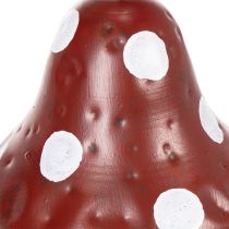 Artículo Comedero metálico para plantas acuáticas, diseño de amanita muscaria, colgante, rojo y blanco, 25,5 cm.