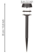 Artículo Luces solares de jardín con estaca para fijar al suelo, lámparas de exterior para caminos de jardín, 35 cm, 6 unidades.