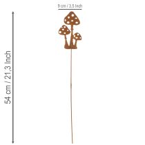Artículo Estaca de jardín, acero envejecido, estaca decorativa para setas amanita muscaria, 15 cm, 6 unidades