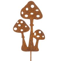 Artículo Estaca de jardín, acero envejecido, estaca decorativa para setas amanita muscaria, 15 cm, 6 unidades