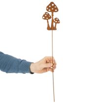 Artículo Estaca de jardín, acero envejecido, estaca decorativa para setas amanita muscaria, 15 cm, 6 unidades
