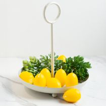 Artículo Cuenco decorativo de metal con asa para diseño de salón moderno y decoración de mesa 31cm