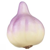 Artículo Decoración vegetal ajo amarillo morado en red Ø4,5cm 12 piezas