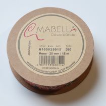 Artículo Cinta de regalo con estampado floral para regalos y manualidades divertidos, 2,5 cm de ancho, 15 m de largo