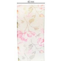 Artículo Cinta de regalo con diseño floral para envolver regalos con elegancia, 15 m