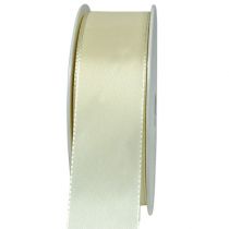 Artículo Cinta de regalo y decoración color crema 40mm 50m