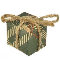 Artículo Mini set de cajas de regalo de papel, rojo-verde-natural, 2,5x3 cm 18 piezas - Decoración navideña