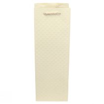 Artículo Bolsa regalo para botellas papel crema 12×9×36cm 1ud