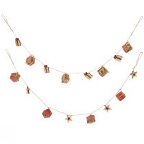 Artículo Guirnalda Regalos Navidad y Estrellas Rojo Natural Verde 100cm 2uds