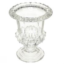 Artículo Jarrón de cristal vintage con diseño de copa – transparente, 16x20 cm – elegante decoración de mesa