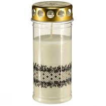 Artículo Borde para vela grave oro blanco negro Ø7cm H18cm 77h