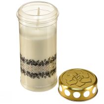 Artículo Borde para vela grave oro blanco negro Ø7cm H18cm 77h