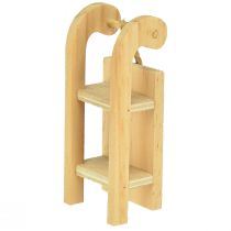 Artículo Miniatura de trineo de madera, rojo natural, 4x8,5 cm, 6 uds. - Decoración navideña