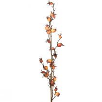 Artículo Rama de rosa mosqueta rama artificial amarilla/naranja decoración de rosa mosqueta L95cm