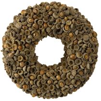 Artículo Corona decorativa otoñal de bellotas natural Ø30cm