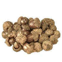Artículo Frutos dorados de otoño, adornos festivos de otoño, bellotas decorativas naturales, decoración de Adviento Ø1,5 – 2,5 cm L1,5 – 3 cm 300 g